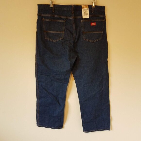 Dickies Industrial Jeans Men's 44x30 Relaxed Fit Rinsed Indigo Blue CR393RNB NWT - Picture 6 of 8